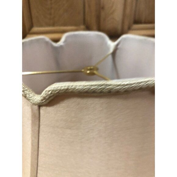 Vintage Royal Designs Tapered Drum V-Notch Beige Lamp Shade Set Of 2 - Picture 3 of 5